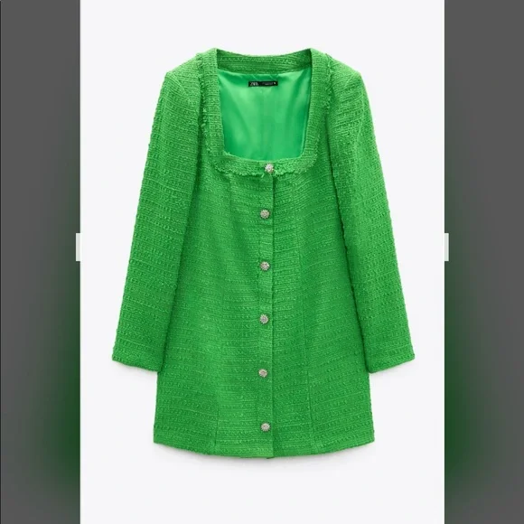 Zara Textured Weave Dress. New W/Tags. - Picture 8 of 12